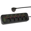 Blow PS-550S 5 lizdų tinklo ilgintuvas 4xUSB 1xUSB-C 5m juodas 2x1mm