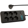Blow PS-650 6 lizdų tinklo ilgintuvas 3xUSB 1xUSB-C 5m juodas 2x1mm