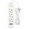 Blow PS-320 3 lizdų 3xUSB tinklo ilgintuvas 2m baltas 2x1mm