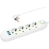 Blow PS-430 4 lizdų 3xUSB tinklo ilgintuvas 3m baltas 2x1mm
