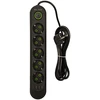 Blow PS-520 5 lizdų 3xUSB tinklo ilgintuvas 2m juodas 2x1mm
