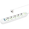 Blow PS-550 5 lizdų 3xUSB tinklo ilgintuvas 5m baltas 2x1mm