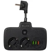 Blow PS-310U skirstytuvas 3 lizdai 3xUSB 0.1m juodas 2x1mm ilgintuvas