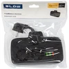Blow PS-310U skirstytuvas 3 lizdai 3xUSB 0.1m juodas 2x1mm ilgintuvas