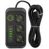 Blow PS-350U 3 lizdų tinklo ilgintuvas 4xUSB 1xUSB-C 5m juodas 2x1mm
