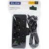 Blow PS-310 skirstytuvas, 3 lizdai + 2xUSB + 2xUSB-C, 3 m juodas, 3x1 mm prailginimo laidas