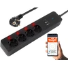 Blow Išmanioji maitinimo juostelė JUODA 3m 2xUSB+USB-C WiFi TUYA
