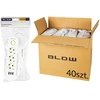 98-506# PS-320 tinklo prailgintuvas, 3 lizdai, 3xUSB, 2m, baltas, 3x1mm, pakuotė