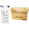 98-513# Maitinimo ilgintuvas PR-370P 3 lizdų su įžeminimu 5m baltas 3x1.5mm pakuotė