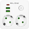 Blow Skirstytuvas R-20 PR 2 LIZDAI + 2 USB + USB-C, juodas