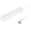 Blow PR-570P 5 lizdų maitinimo ilgintuvas su įžeminimu 3m baltas 3x1.5mm