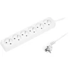 Blow PR-670P 6 lizdų maitinimo ilgintuvas su įžeminimu 3 m baltas 3x1.5 mm