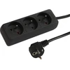 Blow PR-370P 3 lizdų maitinimo ilgintuvas su įžeminimu 3m juodas 3x1.5mm
