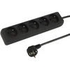 Blow PR-570P 5 lizdų maitinimo prailginimo kabelis su įžeminimu 5 m juodas 3x1.5 mm