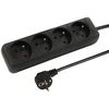Blow PR-470P tinklo ilgintuvas 4 lizdai su įžeminimu 5m juodas 3x1.5mm