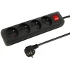 Blow PR-470WSP maitinimo ilgintuvas 4 lizdai su įžeminimu + jungiklis 3m juodas 3x1.5mm