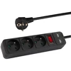 Blow PR-370WSP/USB 3 lizdų prailgintuvas + USB su įžeminimu + jungikliu 5m Juodas 3x1.5mm