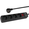 Blow PR-470WSP/USB prailgintuvas 4 lizdų + USB su įžeminimu + jungikliu 1.5 m Juodas 3x1.5 mm