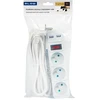 Blow PR-370WSP/USB 3 lizdų maitinimo prailgintuvas + USB su įžeminimu + jungikliu 3x1.5mm 3m baltas