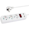 Blow PR-370WSP/USB 3 lizdų maitinimo prailgintuvas + USB su įžeminimu + jungikliu 5m BALTA 3x1.5mm