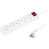 Blow PR-570WSP prailgintuvas, 5 lizdų su įžeminimu + jungikliu, 10 m, baltas (3x1.5 mm)