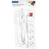 Blow PR-570WSP prailgintuvas, 5 lizdų su įžeminimu + jungikliu, 10 m, baltas (3x1.5 mm)