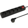 Blow PR-570WSP prailgintuvas, 5 lizdų, su įžeminimu ir jungikliu, 1.5 m, juodas, 3x1.5 mm