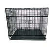 Active canis - Premium klasės narvas su stumdomomis durelėmis - juodas - 122 x 76 x 84