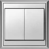 Łącznik Luna šviestuvo jungiklis, 10A, 250V, WP-2L, sidabrinis