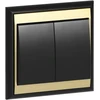 Łącznik Luna šviestuvo jungiklis, 10A, 250V, WP-2L, juodas/auksinis