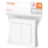 Łącznik „Malta“ šviesos jungiklis, 10A, 250V, WP-2M/S, baltas