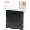 Łącznik „Malta“ vienpolis srovės jungiklis, 10A, 250V, WP-1M, matinės juodos spalvos