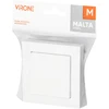 Łącznik „Malta“ vienpolis srovės jungiklis, 10A, 250V, WP-1M, baltas