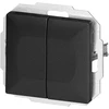 Łącznik Dvigubas laiptinis jungiklis Pearl, 10A, 250V, juodas