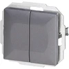 Łącznik Pearl dvigubas laiptų jungiklis, 10A, 250V, WP-2/5P, antracito spalvos