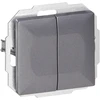 Łącznik Pearl dvigubas laiptų jungiklis, 10A, 250V, WP-2/5P, antracito spalvos