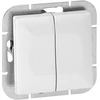 Łącznik Perlinis sietyno jungiklis, 10A, 250V, WP-2P, baltas