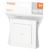 Łącznik Vienpolis jungiklis „Malta“ su apšviestais kontaktais, 10A, 250V, WP-1M/S, baltas