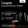 Adler | Virdulys | AD 1277 | Standard | 2200 W | 1.7 L | Plastic | 360° rotational base | Juodas