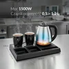 Adler AD 1354 Hotel virdulys stainless steel 1.2 L + tray with cups juodas, steel
