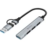ADAPTERIS TRACER A-4, USB C tipo į USB-A, 4x USB-A