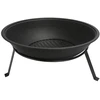 Adler AD 6818 Lauko židinys 55 cm su grotelėmis, plieno židinys malkoms ir briketams, atsparumas iki 500°C,