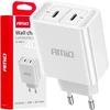 Sieninis įkroviklis 2xUSB-C 40W 230V AMIO-03892