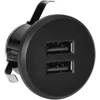 Orno Įkroviklis 2xUSB 3.4A įkroviklis, įleidžiamas, juodas