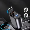 Ładowarka Įkroviklis USB C IOS automobilio įkroviklis su ištraukiama jungtimi, 100 W greitas įkrovimas, 80 cm