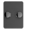 Ag807 Dvigubas sieninis kabliukas iš ABS plastiko, 5,5x7,5 cm, juodas