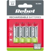 Akumulatorki REBEL AA baterijos, 2600 mAh, Ni-MH, 1,2 V, 4 vnt./bl, R6