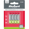 Akumulatorki REBEL AAA baterijos, 900 mAh, Ni-MH, 1.2V, 4 vnt/bl, R3
