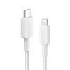 „Anker“ – 322 USB-C–Lightning laidas (3 pėdų, pintas) – baltas