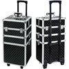 ATL Aptel Kosmetikos priemonių lagaminas ant ratukų BEAUTY TRAVEL CASE 3IN1 Juodas/Sidabrinis